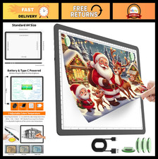 Rechargeable A4 Light Pad for Diamond Painting & Drawing, Ultra Bright Wireless picture