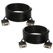 2 pcs 15ft SVGA VGA Cable Male to Male M/M Monitor Cord TV HDTV Full HD15 Laptop picture