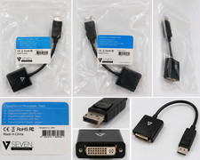 V7 DisplayPort to DVI Adapter Black DisplayPort Male to DVI Female New picture