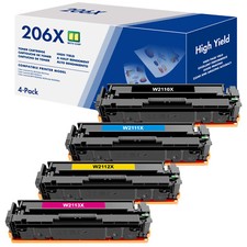 4PCS 206X W2110X Toner With Chip Fit For HP LaserJet MFP M282nw M283fdw M283cdw picture