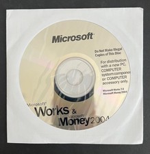 Microsoft Works And Money 2004 PC Software w/ Product Key, NEW SEALED picture
