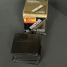 Maxell MF2HD High Density Floppy Disks 15 Pack  New Old Stock Item Open Box picture