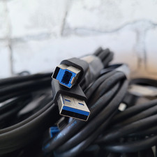 USB 3.0 Type-A to Type-B SuperSpeed Cable 6ft Lot Blue Dell Tripplite Lot of 31 picture