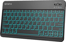 12 Inch Wireless Bluetooth Keyboard 7 Color Backlit Ultra-Slim Portable for iPad picture