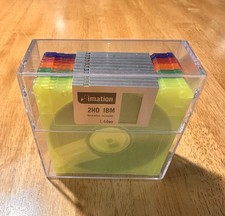 Imation 2HD IBM Neon Floppy Disks & Micro Organizer 1.44MB – 11 pack - 3.5 inch picture