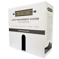 Secure Cord Cable Cover for Carpet | Box of 25m Black picture