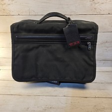 Tumi Alpha Black Ballistic Nylon Expandable Laptop Briefcase Messenger Bag picture