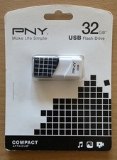 GENUINE NEW PNY 32GB Compact Attache USB Flash Drive FDD Thumb P-FD32GC0MW-GE picture