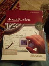 1987 Microsoft PowerPoint Vintage Macintosh Software Complete Box Floppy Disks picture