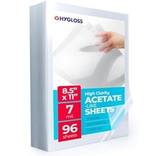 Acetate Paper Sheets 8.5 x 11 Inch Clear Transparency 96 Pack picture