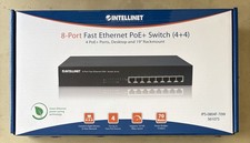Intellinet Network Solutions 8-Port Fast Ethernet PoE+ Switch (4 + 4) NIB Sealed picture