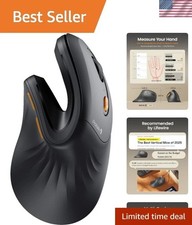 EM11 NL Wireless Ergonomic Vertical Mouse, Rechargeable, Black picture