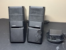 BOSE MediaMate Stereo PC Speaker Set: Adapter, Duel Inputs, Tested & Works Great picture