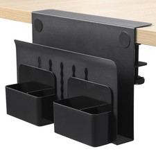 MAXECHO Desk Side Storage, Under Single-deck with Pen Holder, Black picture