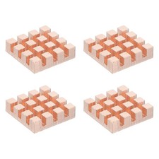 4Pcs, Copper Heatsink 15x15x4mm Heat Sink Cooler Radiator picture