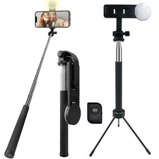 For iPhone 15/16/17/Plus/Pro/Pro Max/Air - Selfie Stick Wireless Built-in picture