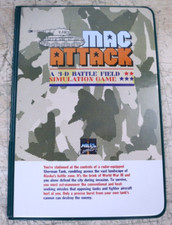 Vintage 1984 MAC ATTACK 3-D Battle Field Simulation Game 3.5” Floppy Disk RARE picture