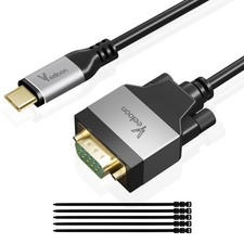 USB C to RS232 Serial Adapter 10 ft FTDI Chipset DB9 Male Converter Cable picture