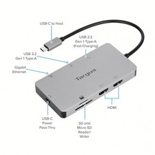 Targus (DSU200TT) USB-C 4K Dual HDMI Travel Dock w/ 100W Power Pass-Thru picture
