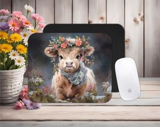 Highland cow themed neoprene PC/laptop Mouse Pad, CHOICE, , gifts picture