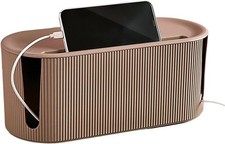 Cable Management Box,Desk Cord Organizer with Groove Cover,Plastic Cord Hider... picture