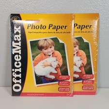 2 NEW OfficeMax High Gloss Photo Paper 20 sheets 8.5 x 11 Inkjet Printers 225 picture