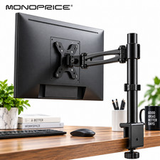 Monitor Desk Mount Clamp Adjustable Tilting LCD LED Monoprice LCD501 Black picture