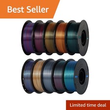 Kingroon 10KG 10 Different Dual Color Silk PLA Filament 1.75mm picture