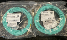 2 Two Pair OM3 Fiber Optic Patch Cables Multi-Mode Jumper Duplex 20 M 66 Ft LSZH picture