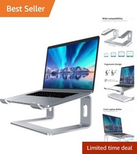 Compact Ergonomic Laptop Elevator in Elegant Silver - Quick Assembly & Stability picture