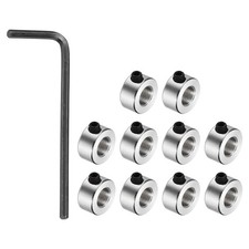 10Pack Shaft Lock Collar 5.05mm Bore 10mm OD 5mm H Collar Set Silver picture
