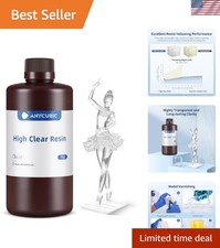 Crystal Clear 3D Printing Resin, 1kg - Tough, Yellowing Resistant & Compatible picture