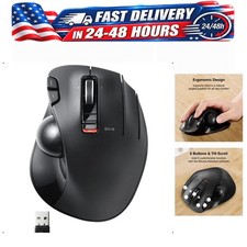 ELECOM EX-G Wireless Trackball Mouse, 2.4GHz Ergonomic Thumb Control, 6 Buttons picture