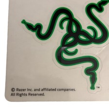 Razer Green & Black Snake Logo Stickers Case Decals Badges picture