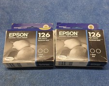 Epson T126120-D2 Black Printer Ink Cartridge - 2 Boxes - 4 Total Inks  Exp 2016 picture