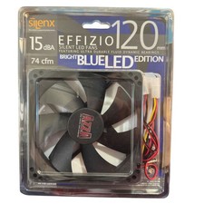 SilenX Effizio 120mm Silent LED Case Fan Blue LED 15dBA 74CFM EFX-12-15B NEW picture