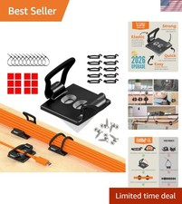 Made in the UK] 10-Pack Adjustable Elastic Adhesive Cable Clips, Wire Managem... picture