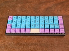 KPREPUBLIC PURPLE CYAN WHITE BLACK ANALOG USB C GAMING KEYBOARD ALUMINUM CASE picture