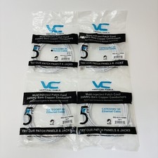 Vertical Cable 4 Mold-Injected Patch Cord 24AWG Bare Copper Conductors 10FT New picture
