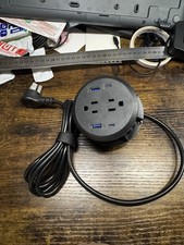 3 inch Desktop Power Grommet with PD 20W USB C,Furniture 6 FT Cable Black picture