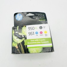 HP 950XL Black 951 Tri-Color 4-Pack Ink Cartridge NEW Sealed OEM Expires 06/2027 picture