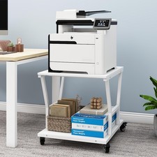 Natwind 2 Tier Printer Stand, 24''x24'',for Large Heavy Printers, White picture