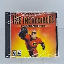 Disney Pixar The Incredibles Print Studio PC CD ROM Windows 98 Me XP Sealed New picture