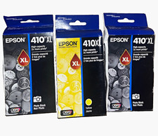 Epson Genuine 410XL Inkjet Cartridges Yellow & Photo Black T410XL120/420 (3 ct.) picture