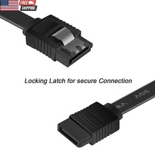 6 Pack SATA Cable III 6Gbps Straight HDD SDD Data Cable with Locking Latch 18 In picture