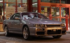 Cars 1999 nissan skyline r34 25 gt Desk Mat Stitched picture