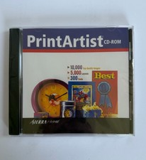 New Sealed Vintage Sierra Home PrintArtist CD-ROM Software 10k Images 300 Fonts picture