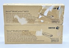 (2 pack) Genuine Xerox 6655 High Capacity Toner Cartridge (Black & Yellow) picture