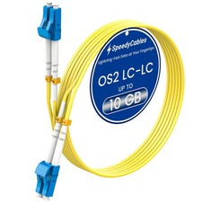 SpeedyCables OS2 LC-LC Fiber Cable 0.5m Yellow Duplex picture