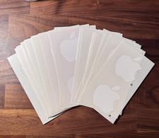 OEM 1980s Vintage Apple Computer Macintosh Decals / Stickers - WHITE - x30 LOT picture